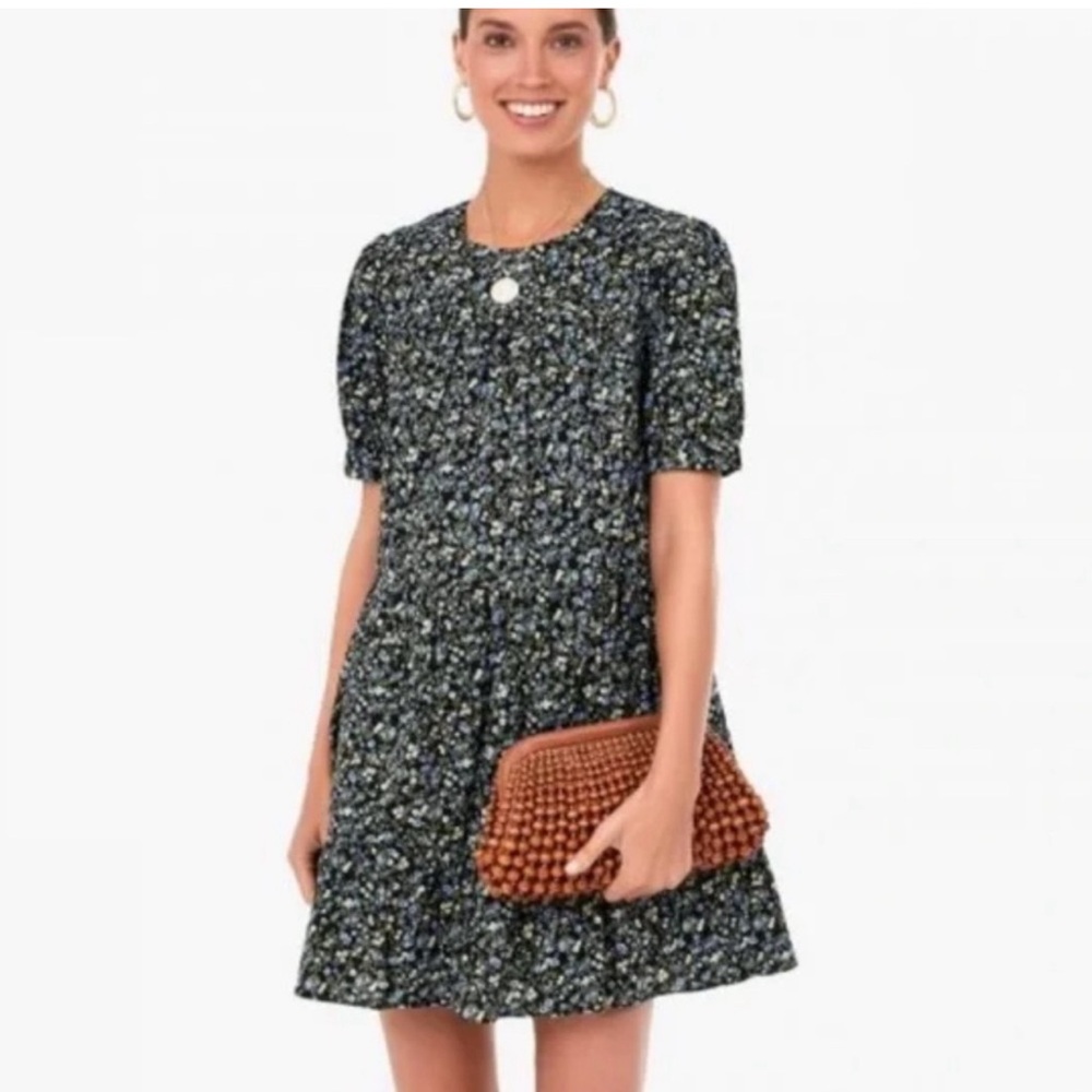 Tuckernuck Hyacinth House Black Floral Quinn Dress l Size Large l EUC